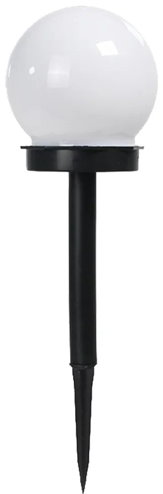 Exteriérové zapichovacie svietidlo, 1x biele plastové tienidlo