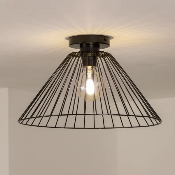 Brilagi - LED prisadený luster CERIA WIRE 1xE27/40W/230V priemer 45 cm čierny