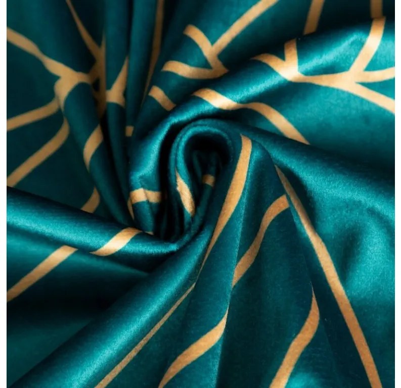 DECOREUM Potlačený zamatový záves 140 cm x 250 cm grafitová 100 % polyester Rozmer varianty: 140 cm x 250 cm, Farba varianty: Tmavo tyrkysová 104671