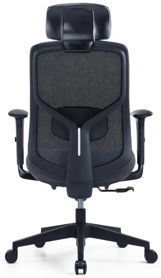 Kancelárska ergonomická stolička PYLON — látka, čierna / viac farieb Modrá Bez podhlavníka