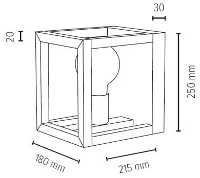 Spot-Light 9159174 - Nástenné svietidlo KAGO 1xE27/60W/230V