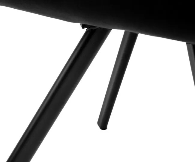 Jedálenská stolička SYDNEY zamatová, čierna