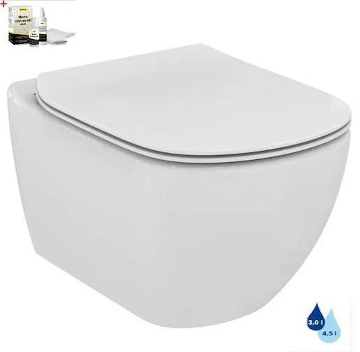 Ideal Standard Tesi wc so sedátkom softclose závesné zadný odpad SIKOSIST0078