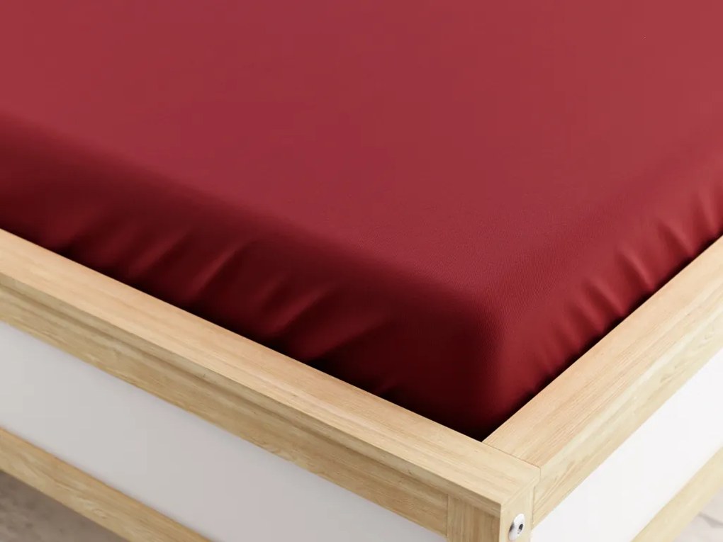 Jersey plachta do detskej postieľky vínová 70x140 cm