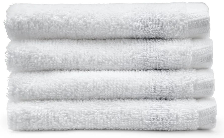 Biele rýchloschnúce bavlnené uteráky v súprave 4 ks 30x30 cm Quick Dry – Catherine Lansfield