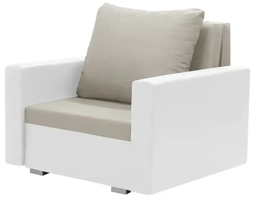 Kreslo pre 1 osobu s funkciou spania EKO Svetlo béžová/biela