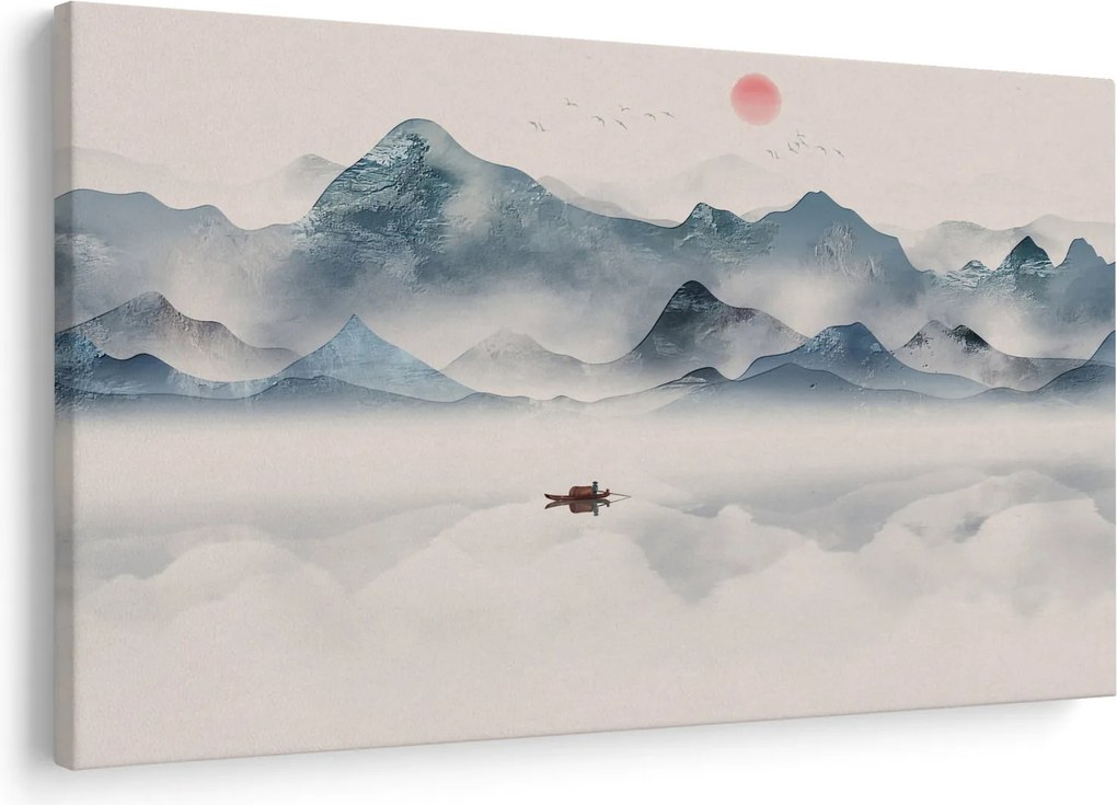 Obraz - Údolie modrých hôr (90x60 cm)