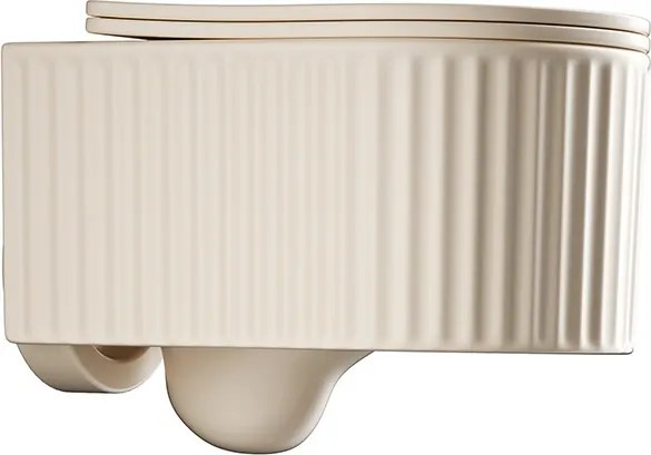 BPS-koupelny Závesná WC misa so SoftClose sedadlom HYD-7286, cappuccino
