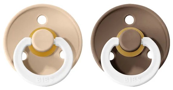 BIBS Colour cumlíky z prírodného kaučuku veľkosť 2: Vanilla Nočný - Dark Oak Nočný