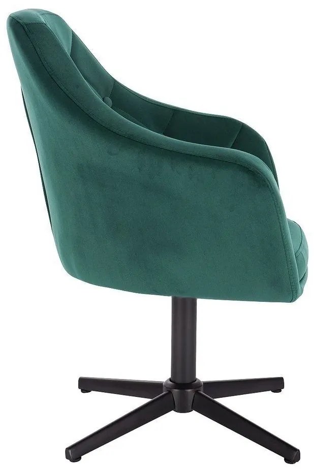 LuxuryForm DESIGN Kreslo ANDORA VELUR na čiernom kríži - zelené