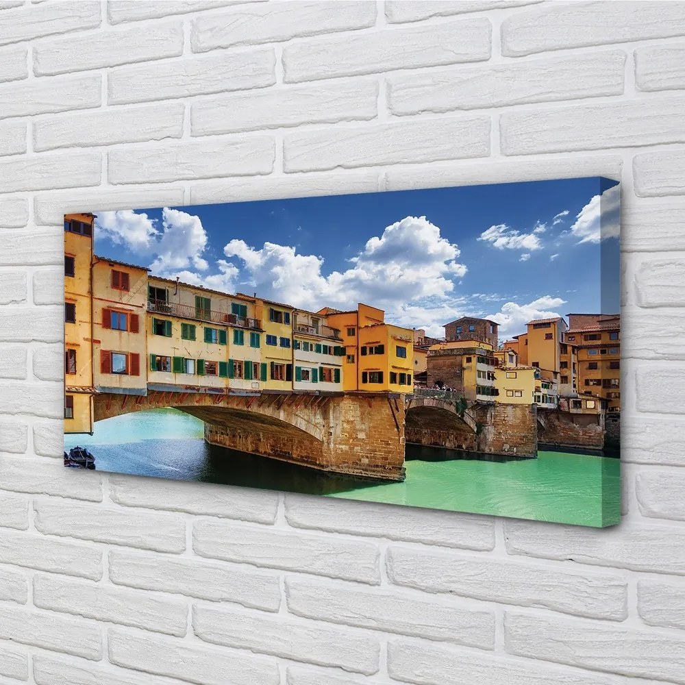 Obraz na plátne Italy River Mosty budovy 120x60 cm