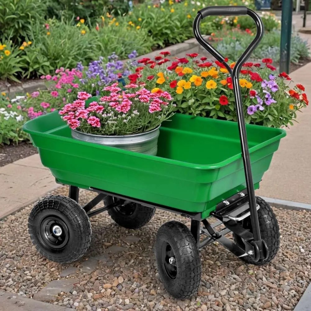 Záhradný sklápací vozík GARTEN zelený