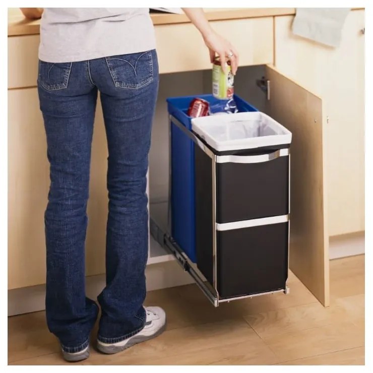 Plastový odpadkový kôš 35 l Dual - simplehuman