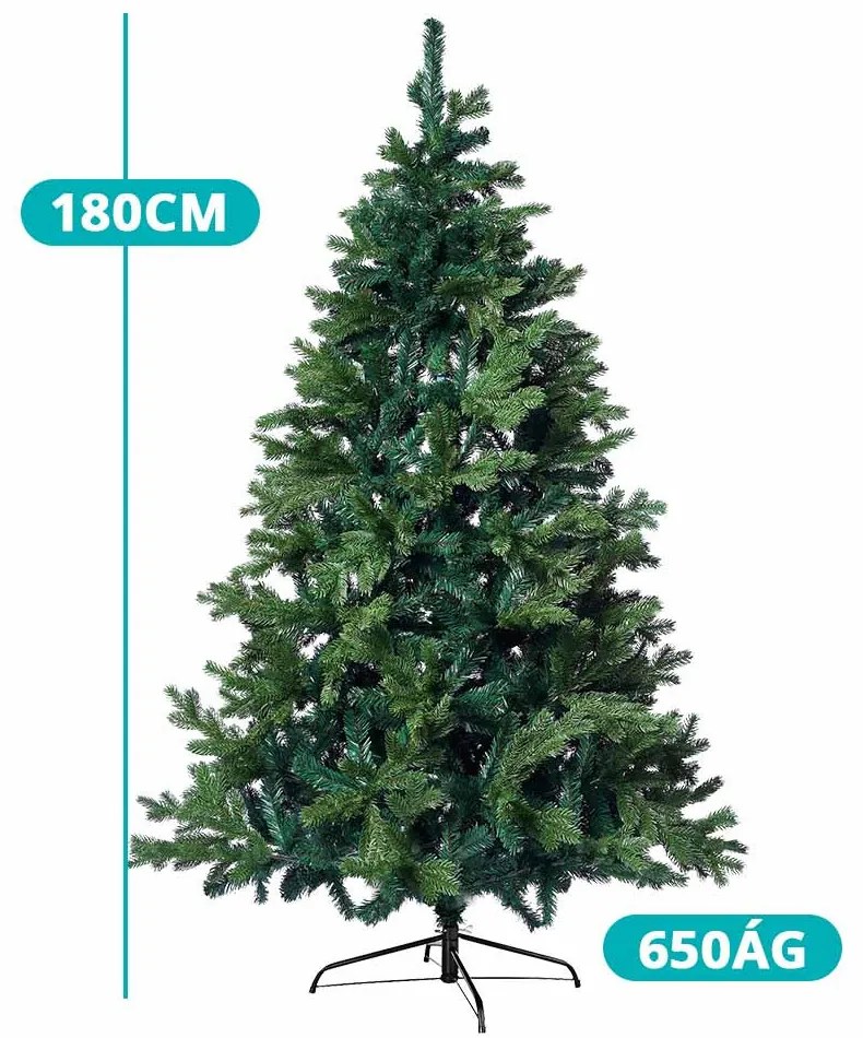 3D umelý stromček s kovovým stojanom, rôzne veľkosti-180 cm