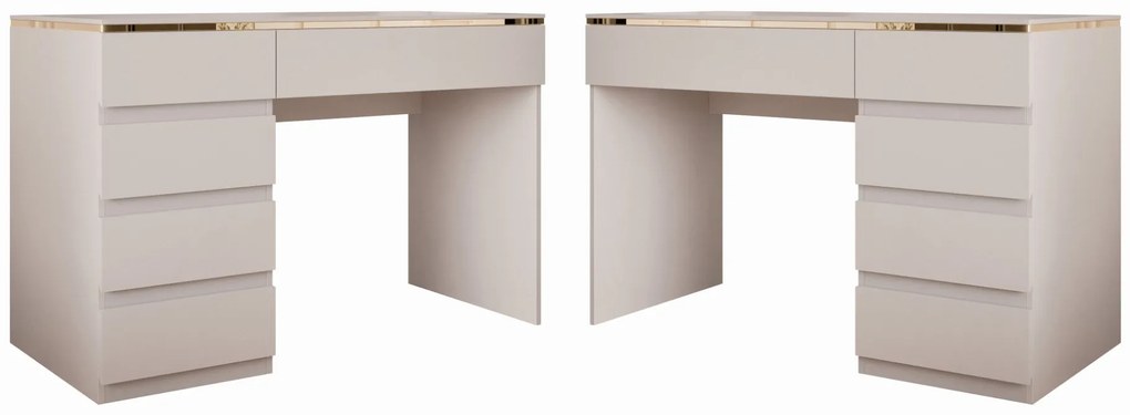 PISACÍ STÔL NESSIE KAŠMÍR + ZLATÝ 120 cm