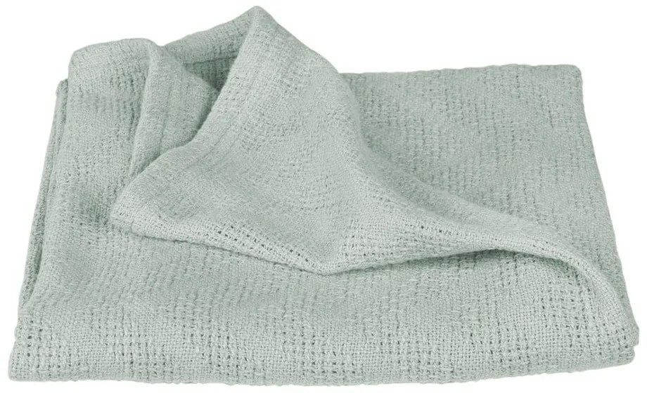 Zelená pletená detská deka z bio bavlny 80x80 cm Lil Planet – Roba