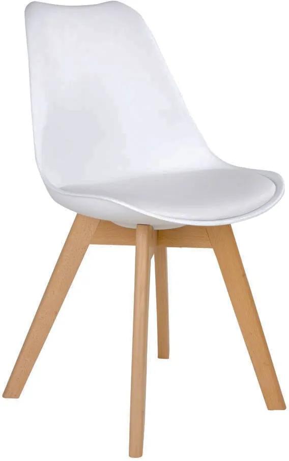 Biela Jedálenská stolička Molde 55 × 48 × 87 cm HOUSE NORDIC