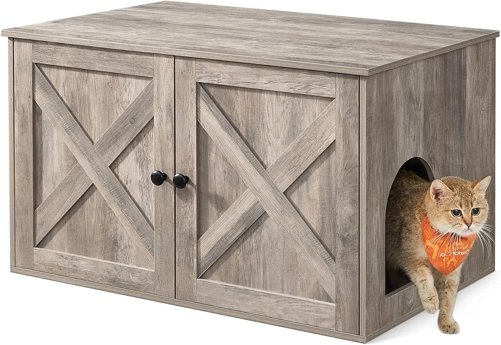 Mačacia toaleta Leader sivá