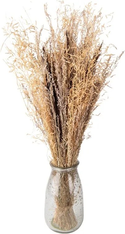 Hnedo-béžová kytica sušených kvetov - 18*6*60 cm