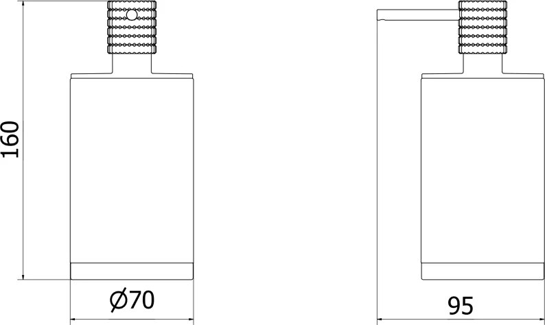 Mexen Triv, nástenný dávkovač mydla, biela / čierna chróm, 70A33059-73W
