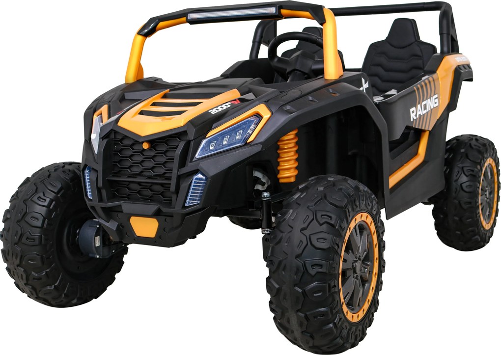 Ramiz Buggy ATV Racing pre 2 deti Zlatá + pohon 4x4 + diaľkové ovládanie + pomalý štart + MP3 LED