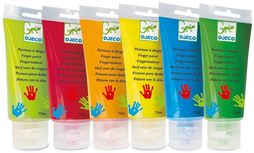 Prstové farby v tube – 6 ks