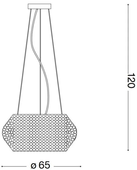 Ideal Lux - Krištáľový luster na lanku PASHA 14xE14/40W/230V pr. 65 cm chróm