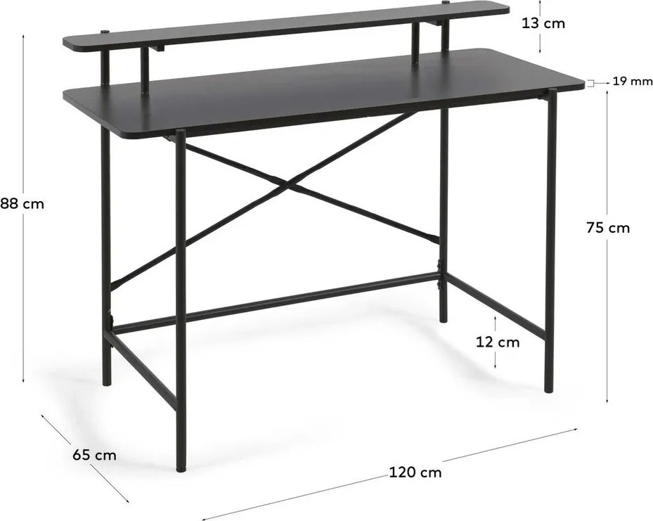 Pracovný stôl 64,5x120 cm Galatia – Kave Home