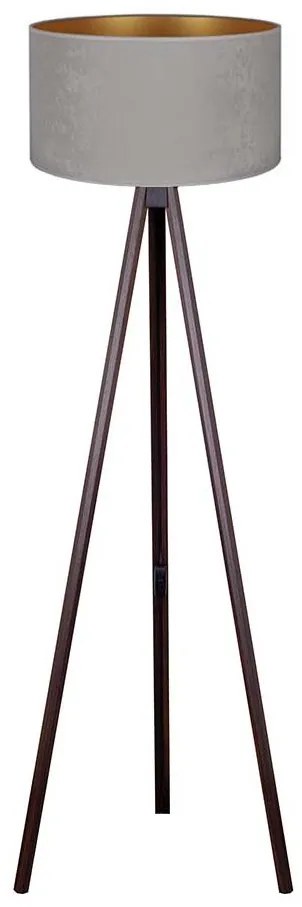 Brilagi - Stojacia lampa VELVET 1xE27/60W/230V wenge/šedá