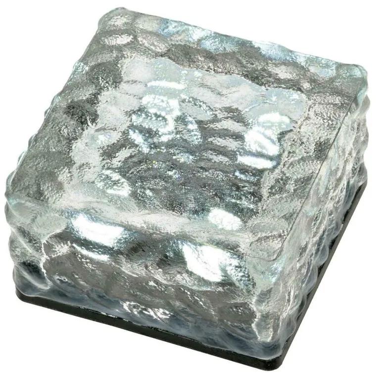 Nexos 55827 Sada 3 ks solárneho osvetlenia - sklenená kocka - biela