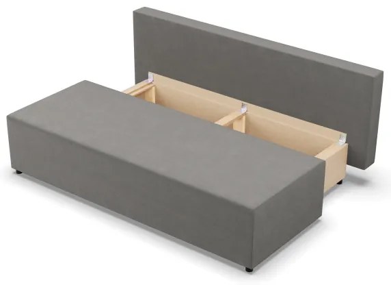 Dvojmiestna pohovka FERMO Kronos rozkladacia, svetlosivá