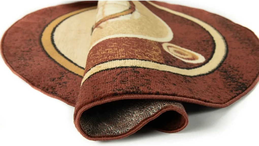 TA Koberec 5118D HNEDÉ ATLASOVÉ KOLESO Rozmer: 200x200 cm