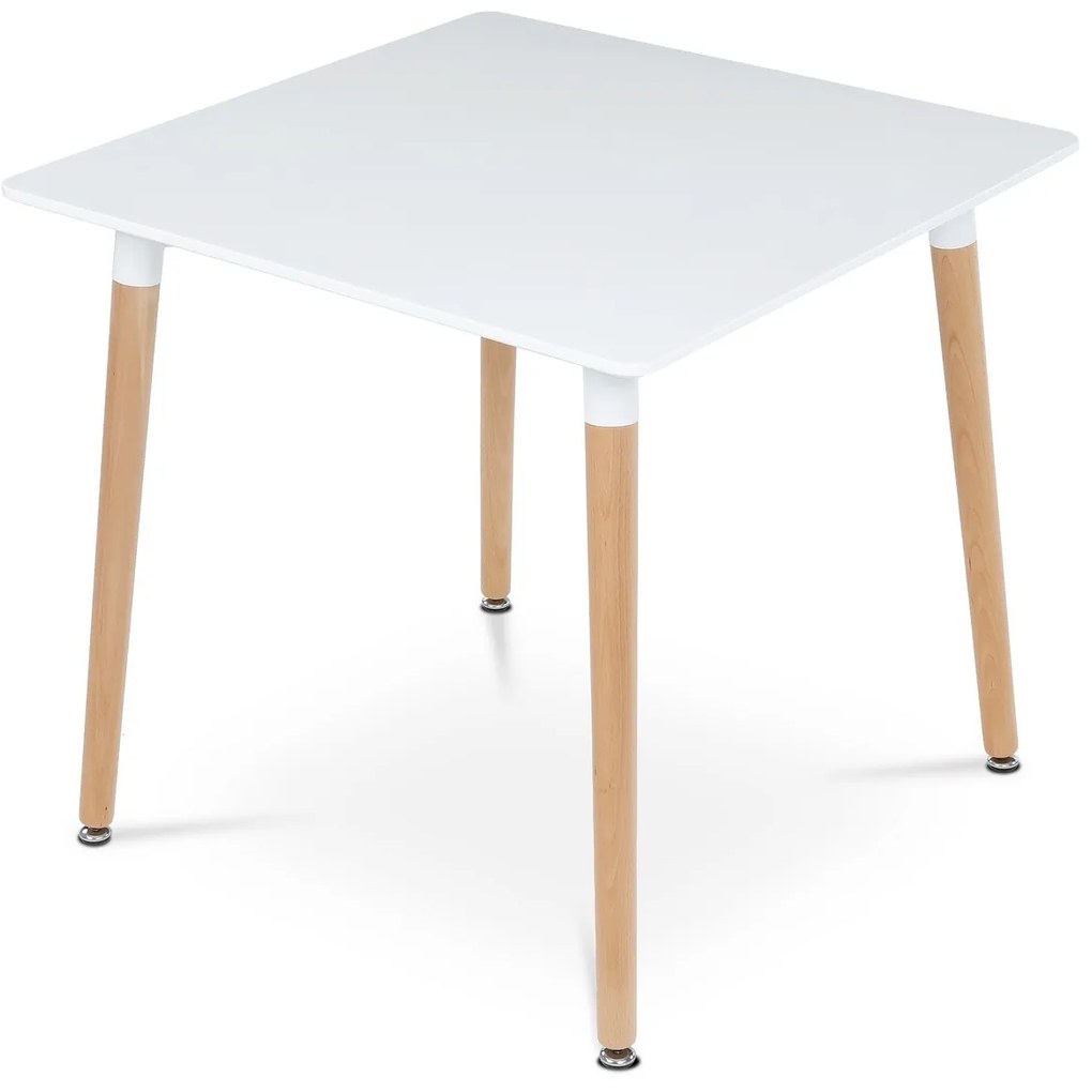 Jedálenský stôl 80 x 80 cm, biela