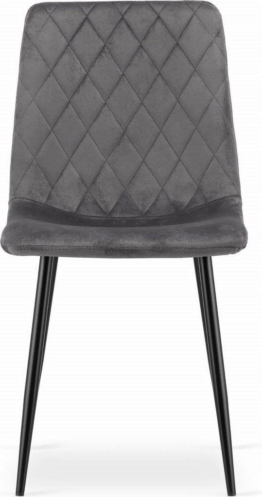 Set 4 kresiel TURIN - tmavosivý zamat