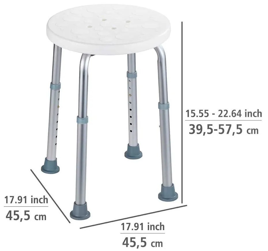 Stolička do vane či sprchy Wenko Bath/Shower Stool, 45 × 45 cm