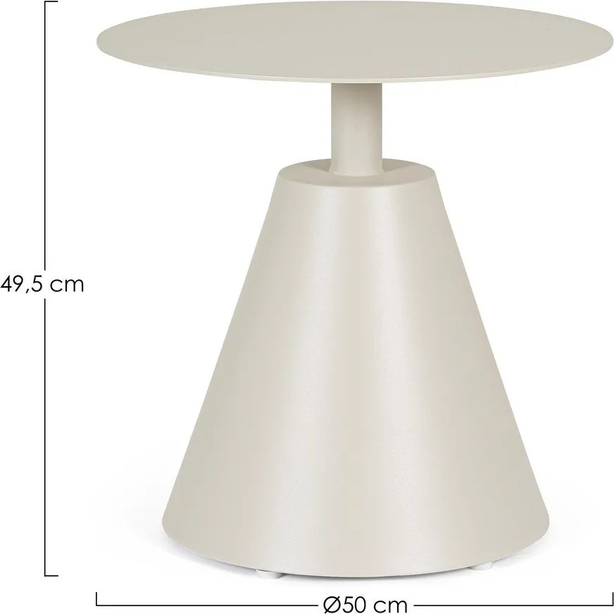 Hliníkový okrúhly záhradný stolík ø 50 cm Aloha – Bizzotto