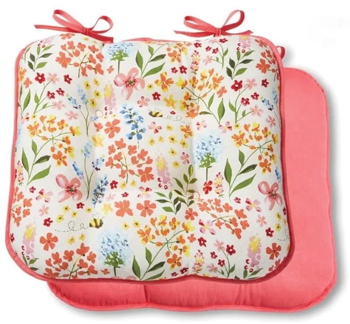 Obojstranný vankúš na sedenie z bavlny Cooksmart ® Be Happy