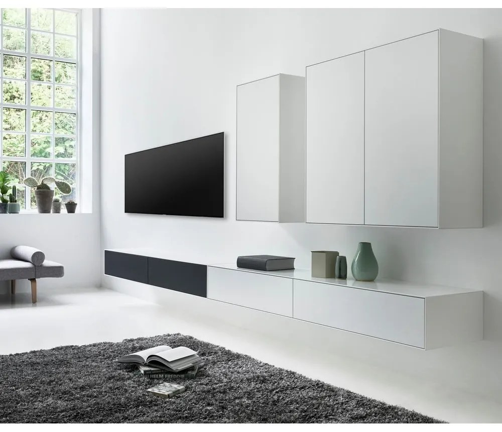 Čierno-biela zostava TV stolíka a 2 komôd Edge by Hammel - Hammel Furniture