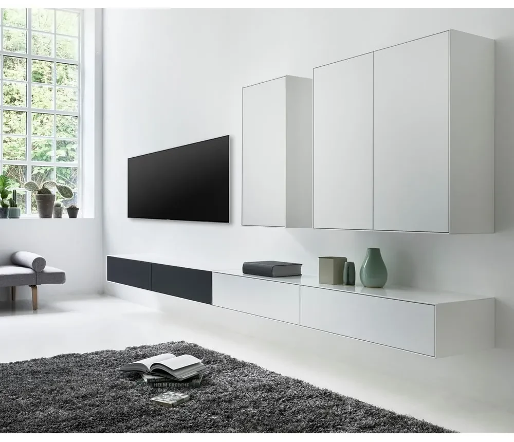 Čierno-biela zostava TV stolíka a 2 komôd Edge by Hammel - Hammel Furniture