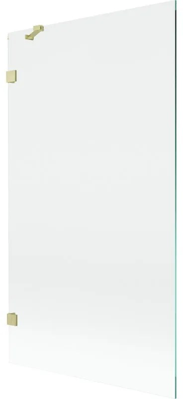 Mexen, Mexen Lunar 1-krídlová vaňová zástena 100 x 150 cm, transparentná, brúsené zlato - 897-100-000-55-00