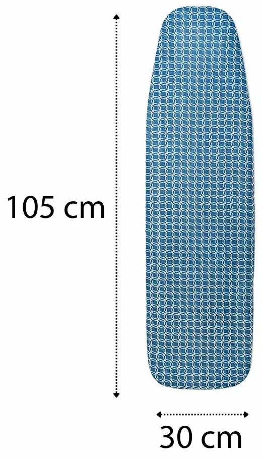 Erga Model 103, žehliaca doska 125x33,5x87 cm, strieborná-modrý vzor, ERG-SEP-10DESPRMOD103