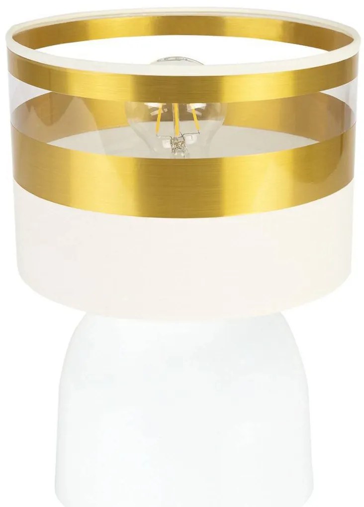 Stolná lampa Intense Gold, 1x textilné tienidlo (výber zo 6 farieb), (výber z 3 farieb konštrukcie)