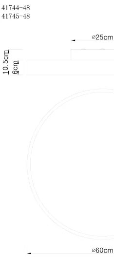 Globo 41745-48 - LED Stmievateľné stropné svietidlo RAINER LED/48W/230V + DO