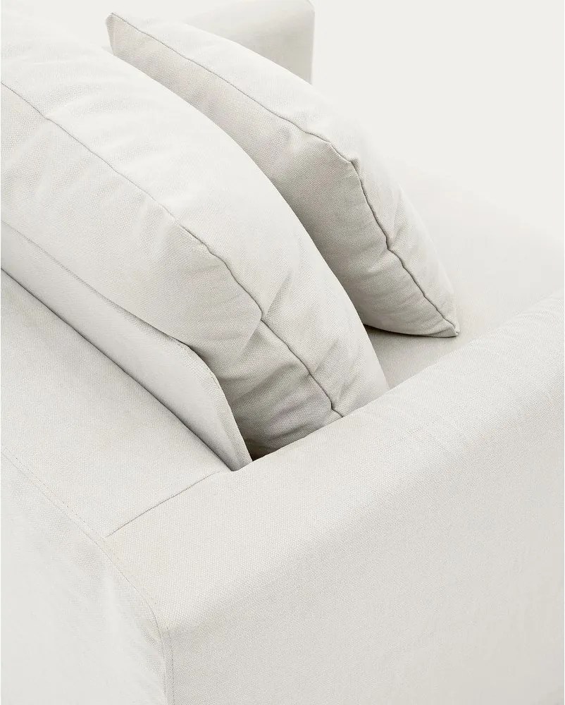 Biele ľanové kreslo Nora – Kave Home