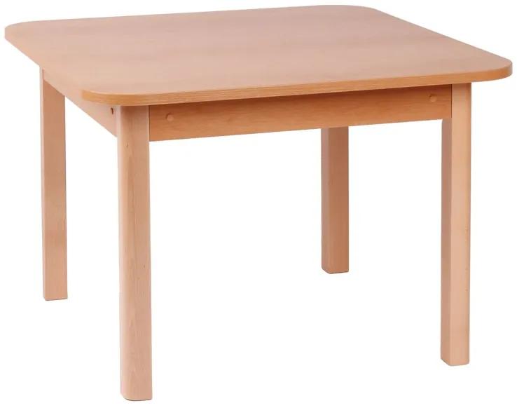 Bradop Detský masívny bukový stôl KARLÍK dĺžka 70cm, šírka 70cm, výška 50cm