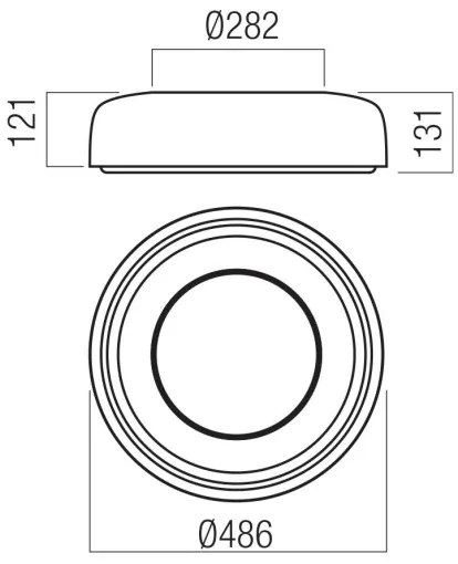 Redo 01-3721 - LED stropné svietidlo DIP LED/30W/230V pr. 48,6 cm béžové