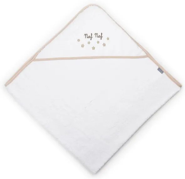 Detská osuška zo 100% bavlny s kapucňou Naf Naf Stars, 100 × 100 cm