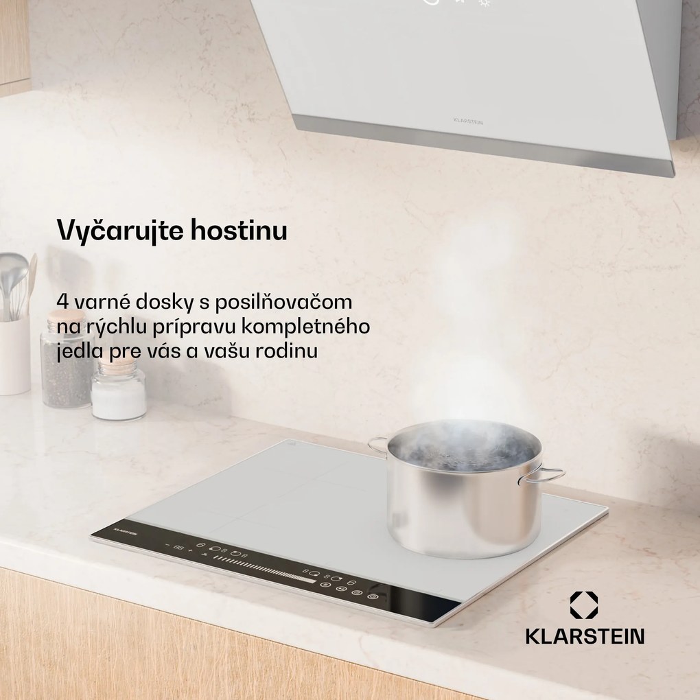 Klarstein DualTone Hybrid indukčná varná doska, Flex Zone, LED displej, Ovládanie posuvníkmi, 7200 W