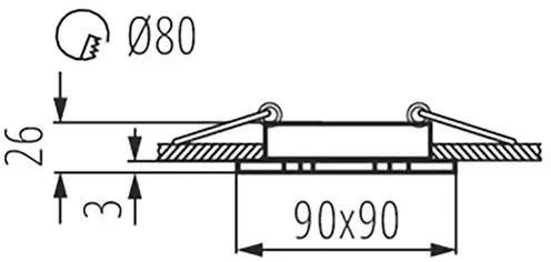 Vstavané svietidlo Kanlux 18289 Seidy CT-DTL50-B výklopné