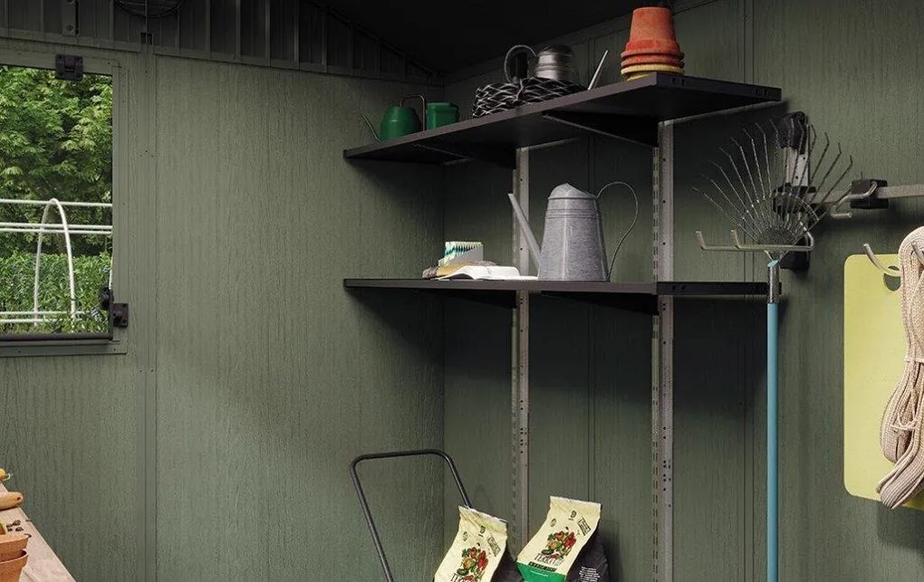 Záhradný domček Keter Potting Shed 2v1 zelený, s podlahou